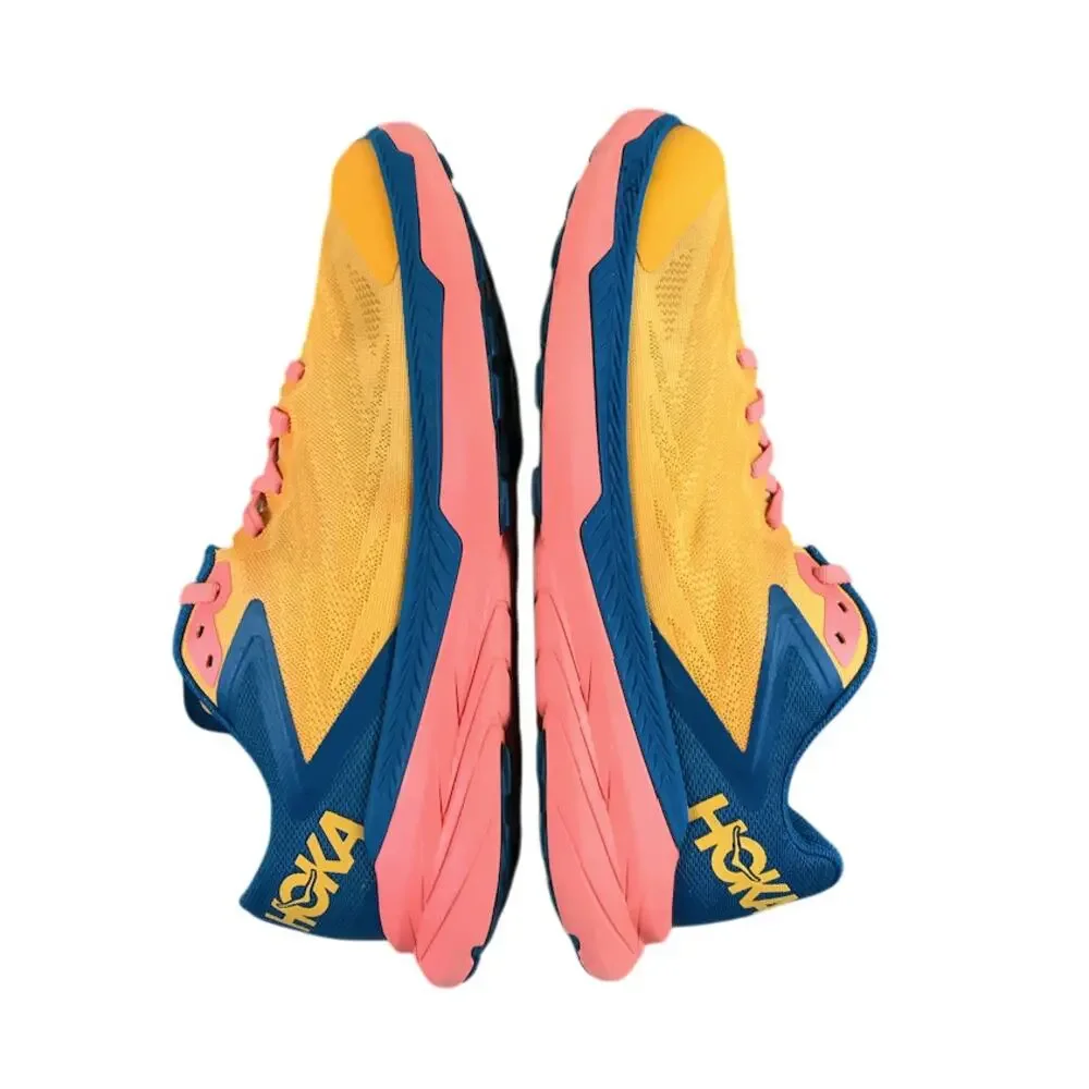 HOKA One One Zinal Trail Running Shoe Sneaker Women 10B Orange Mesh Everyday